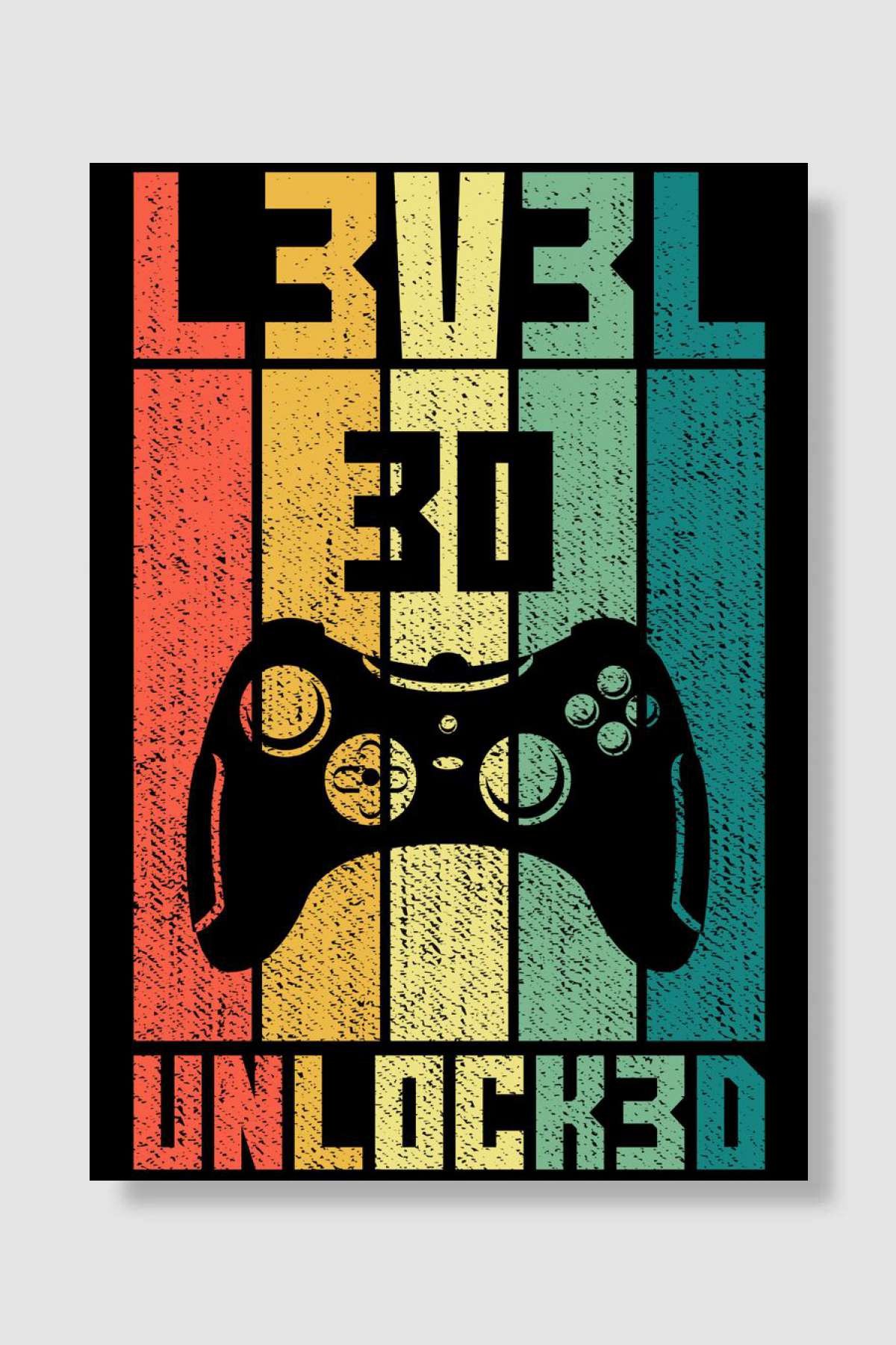 Level 30 Unlocked Gamer Oyun Poster Çerçevesiz Yüksek Kalite Oyun Afiş Duvar Poster - En İyi Fiyatlarla