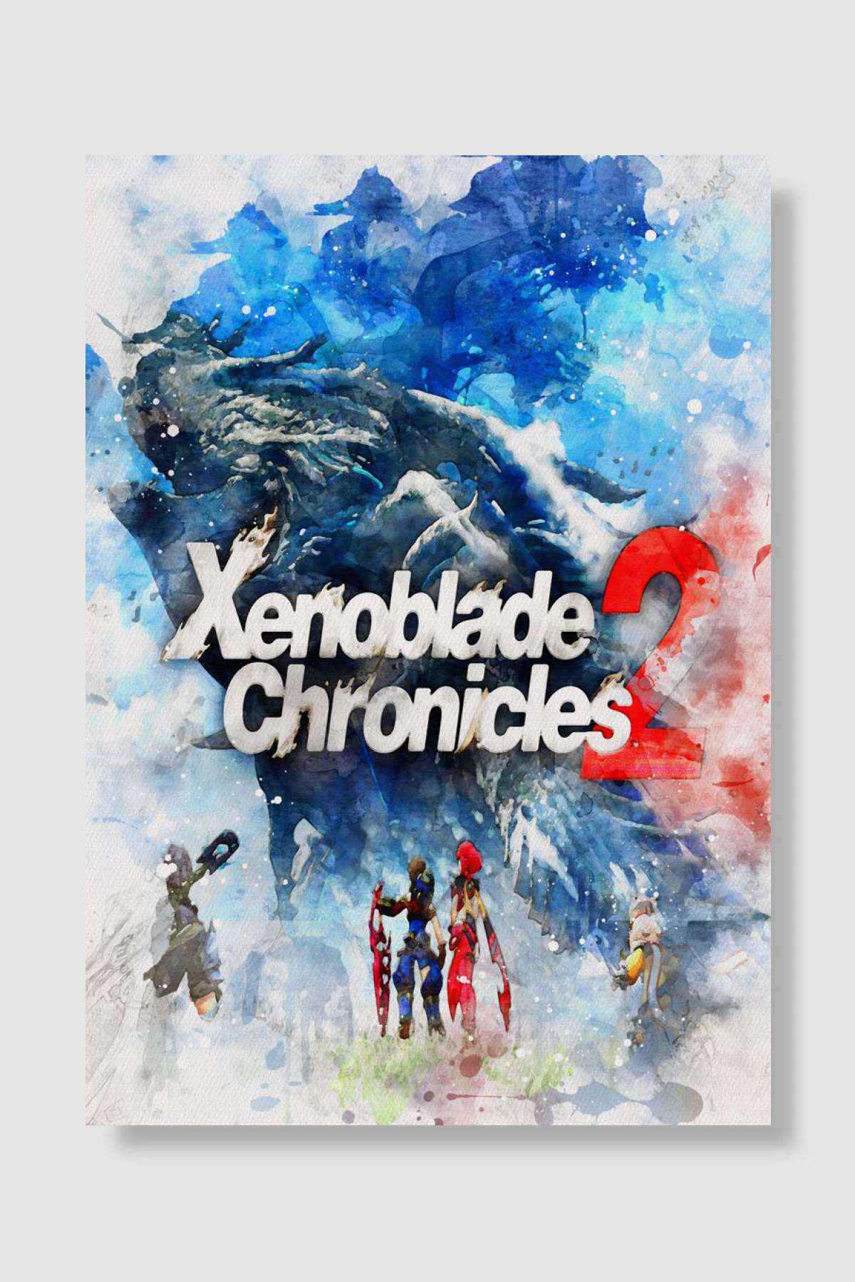 Xenoblade Chronicles Oyun Poster Çerçevesiz Yüksek Kalite Oyun Afiş Duvar Poster