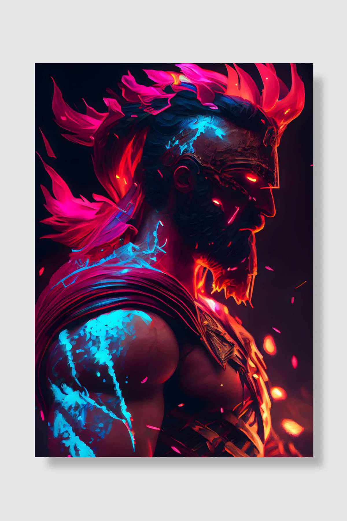 Neon Theseus Oyun Poster Çerçevesiz Yüksek Kalite Oyun Afiş Duvar Poster