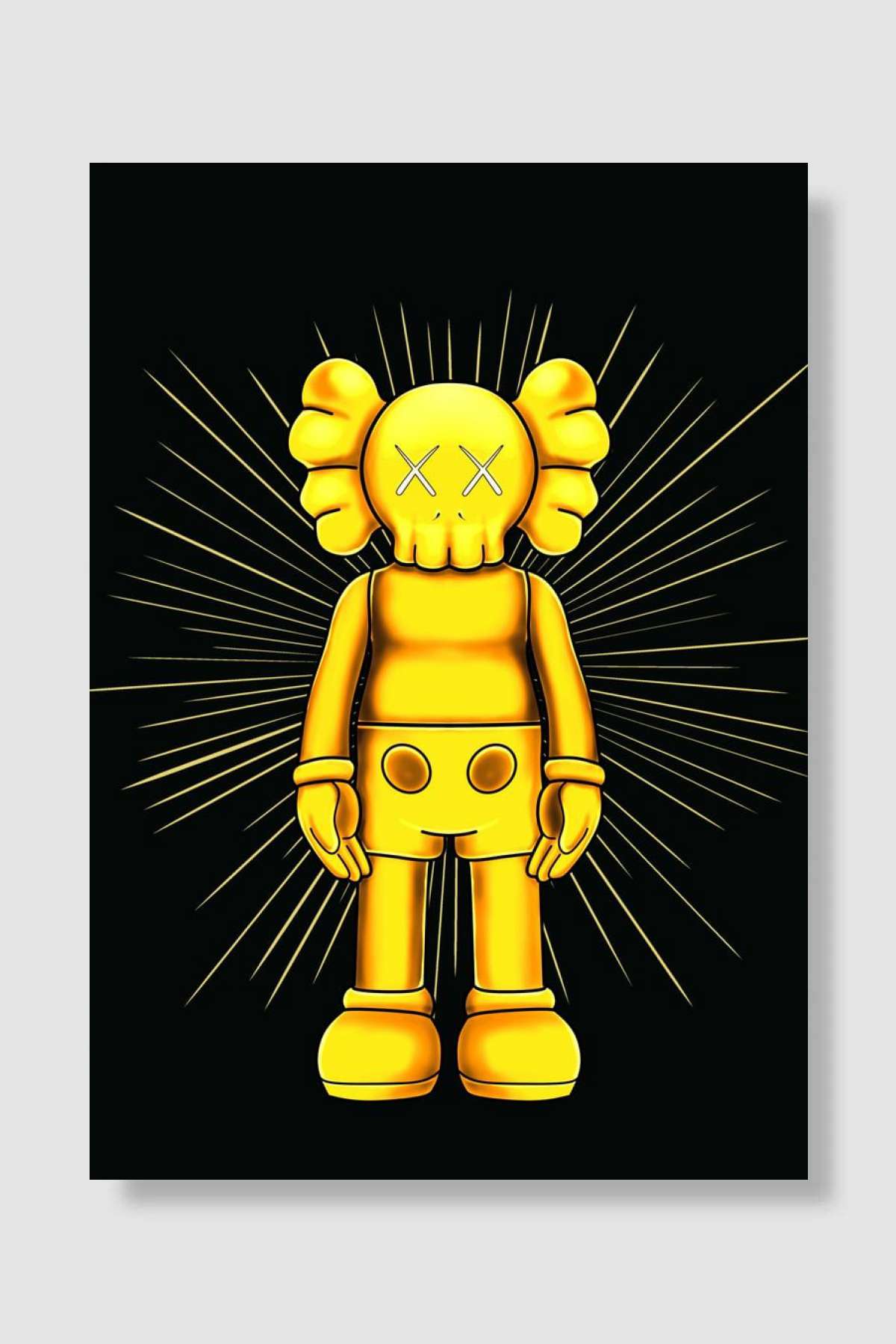 gold kaws Oyun Poster Çerçevesiz Yüksek Kalite Oyun Afiş Duvar Poster