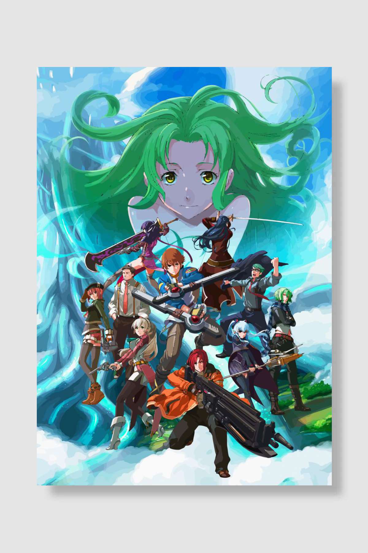The Legend of Heroes Oyun Poster Çerçevesiz Yüksek Kalite Oyun Afiş Duvar Poster