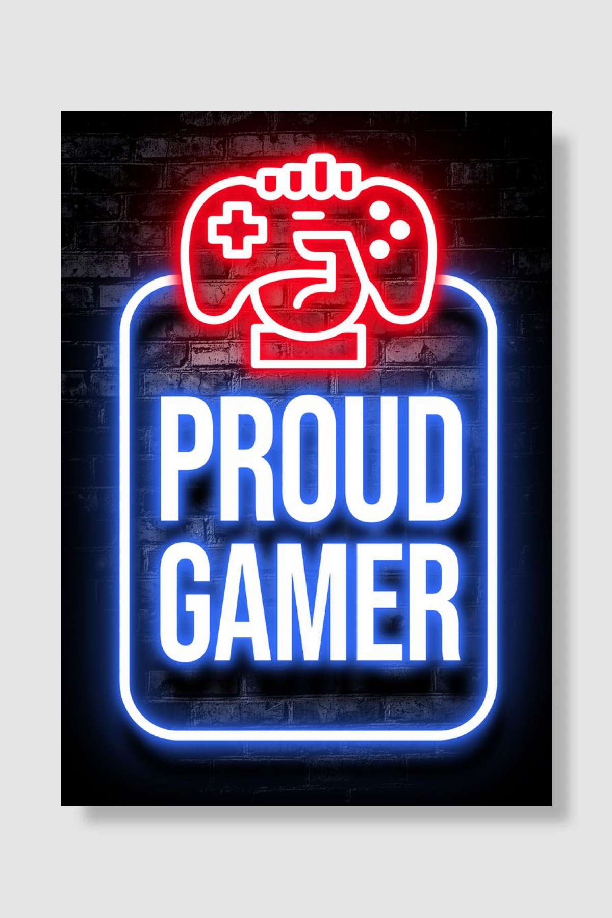 Proud gamer gaming quote Oyun Poster Çerçevesiz Yüksek Kalite Oyun Afiş Duvar Poster