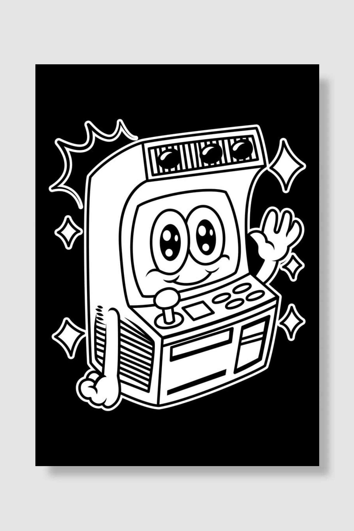 Game Console BnW 01 Oyun Poster Çerçevesiz Yüksek Kalite Oyun Afiş Duvar Poster - En İyi Fiyatlarla