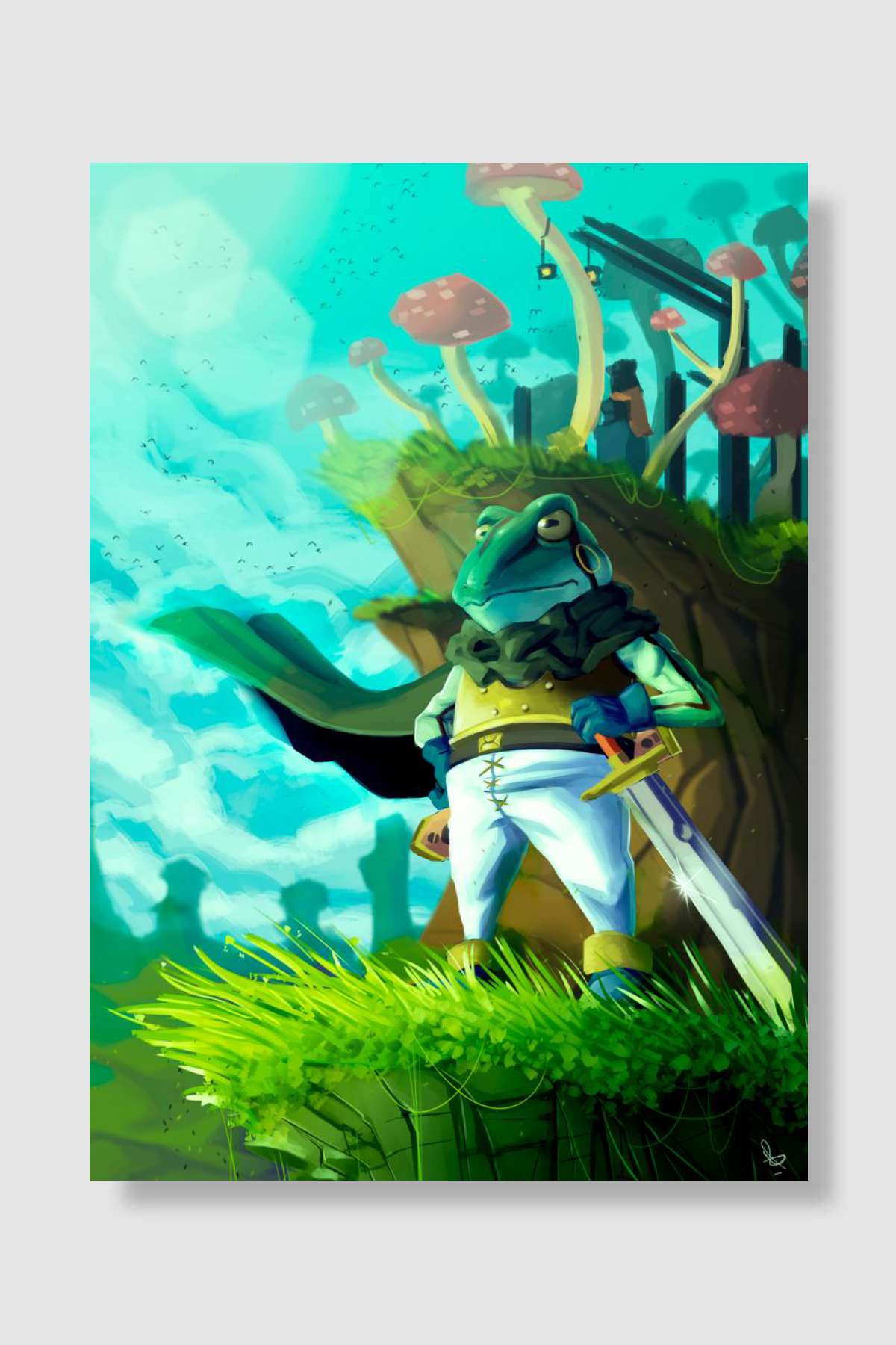 Frog Chrono Trigger Oyun Poster Çerçevesiz Yüksek Kalite Oyun Afiş Duvar Poster - En İyi Fiyatlarla