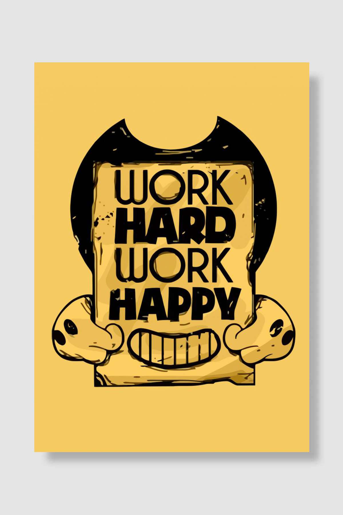 work hard work happy Oyun Poster Çerçevesiz Yüksek Kalite Oyun Afiş Duvar Poster - En İyi Fiyatlarla
