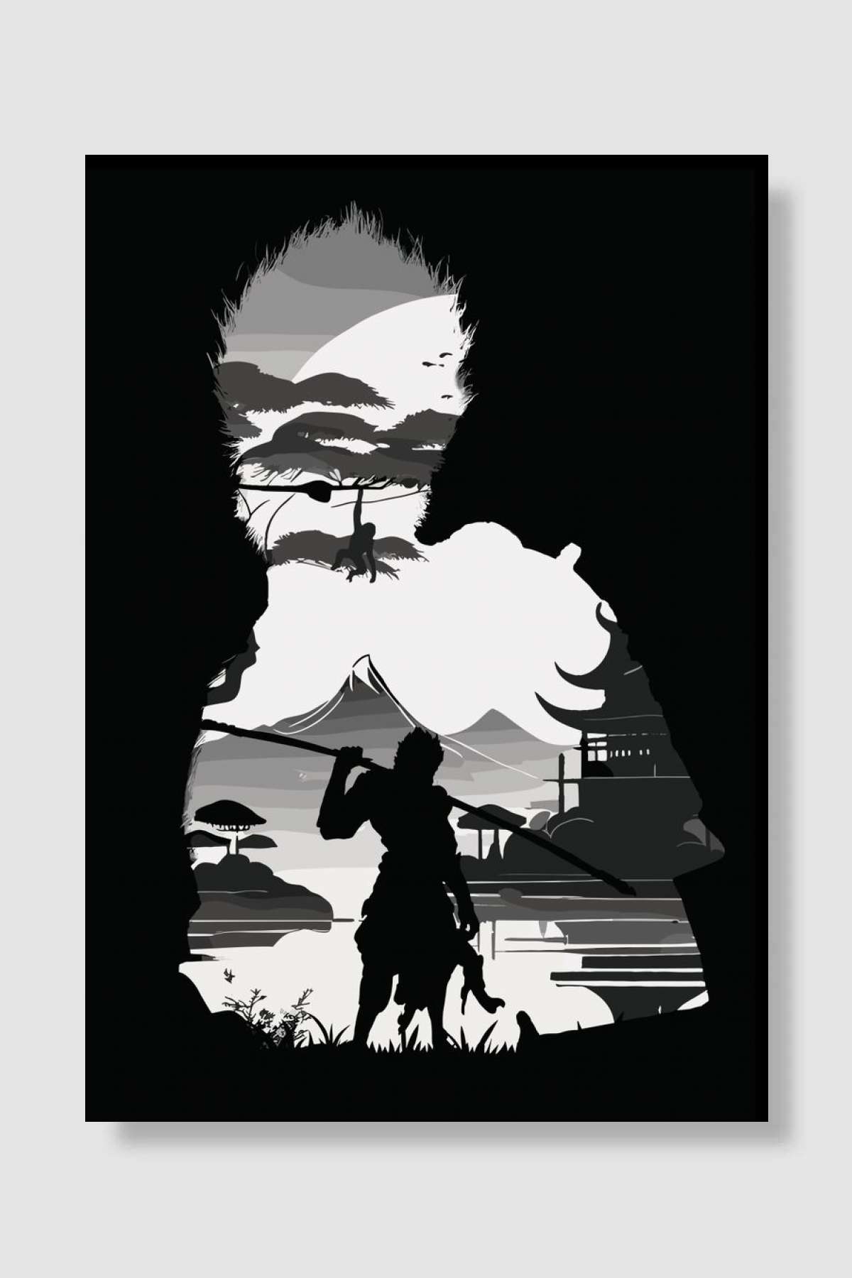 Black Myth Wukong Oyun Poster Çerçevesiz Yüksek Kalite Oyun Afiş Duvar Poster