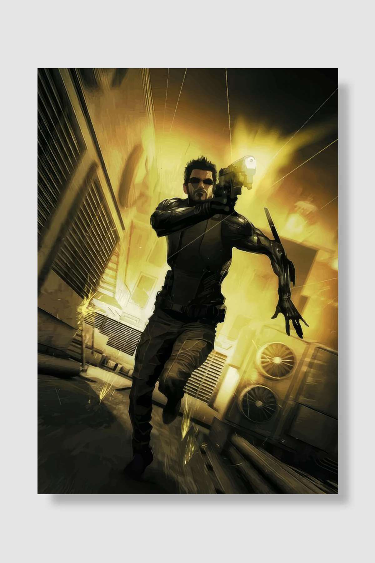 deus ex Oyun Poster Çerçevesiz Yüksek Kalite Oyun Afiş Duvar Poster