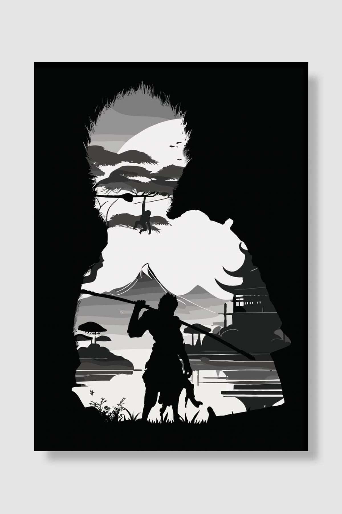 Black Myth Wukong Oyun Poster Çerçevesiz Yüksek Kalite Oyun Afiş Duvar Poster