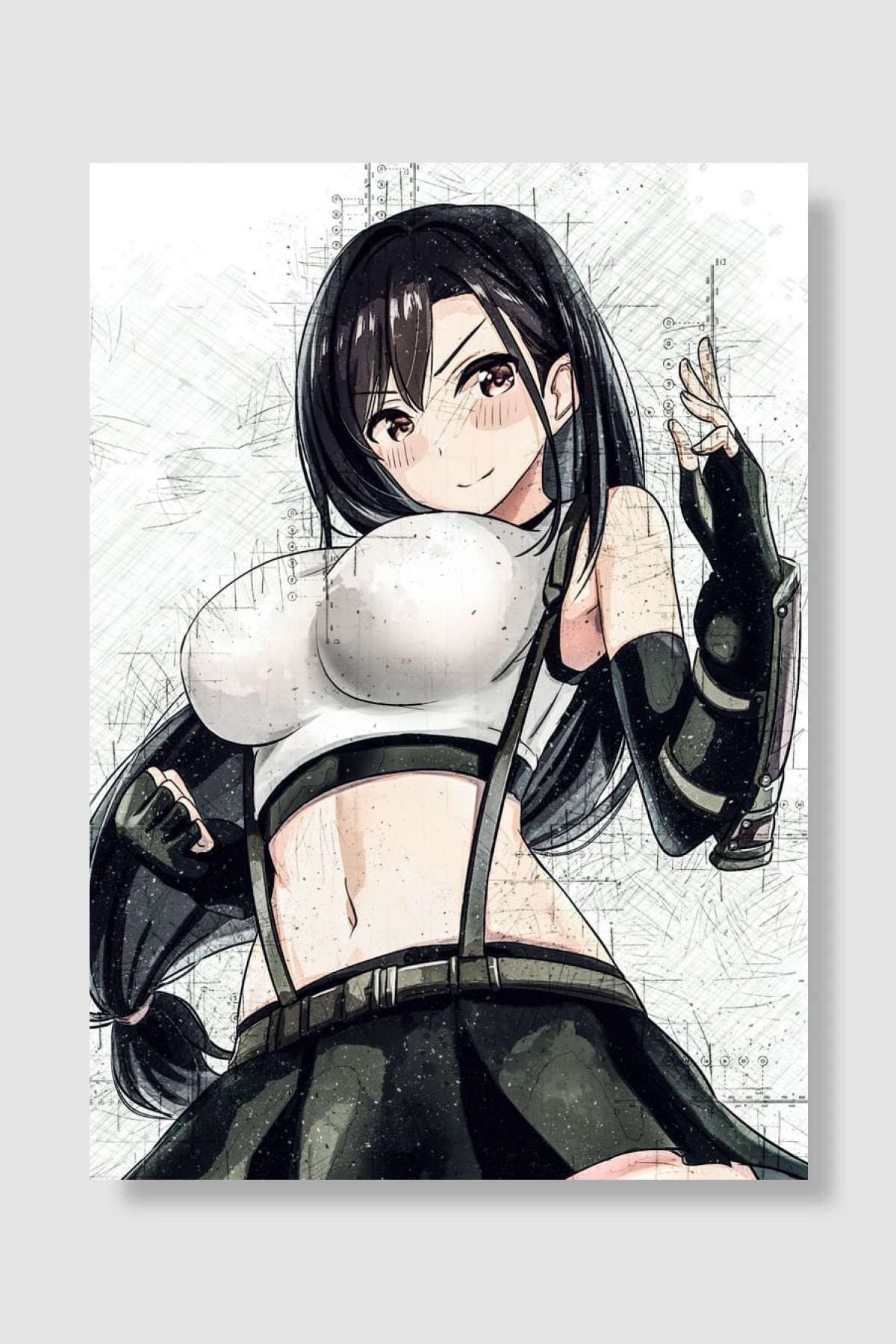 Tifa Oyun Poster Çerçevesiz Yüksek Kalite Oyun Afiş Duvar Poster