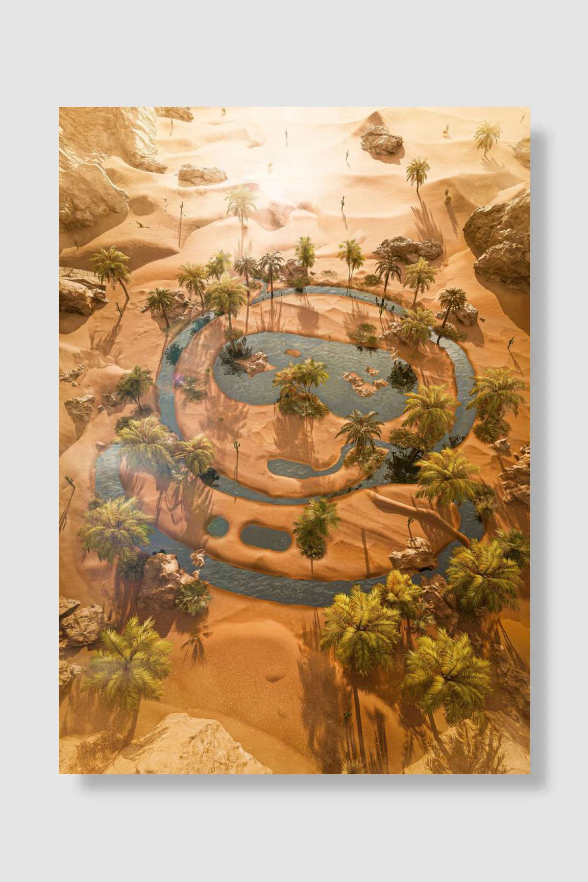 Spacestation Gaming Desert Oyun Poster Çerçevesiz Yüksek Kalite Oyun Afiş Duvar Poster