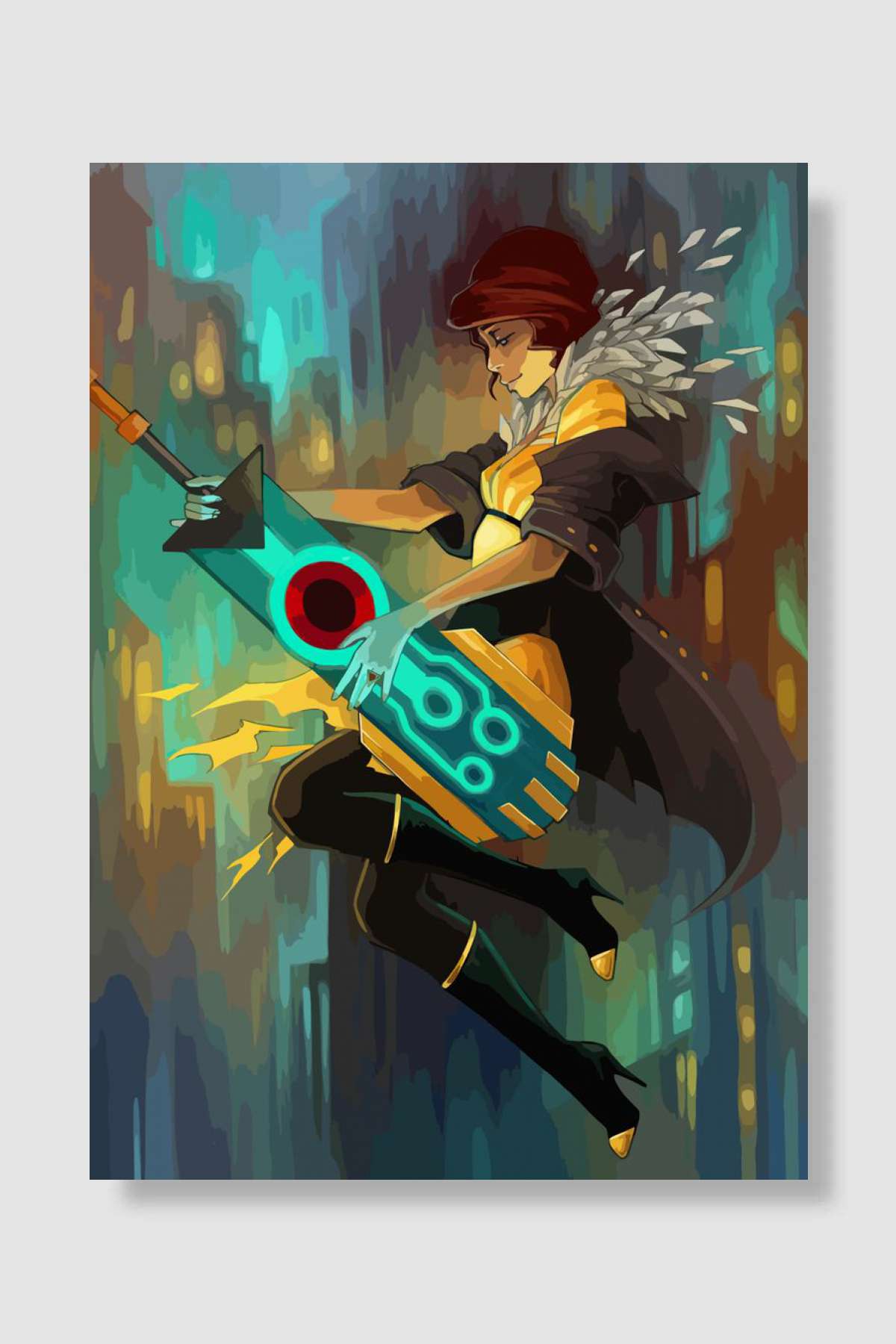 transistor Oyun Poster Çerçevesiz Yüksek Kalite Oyun Afiş Duvar Poster
