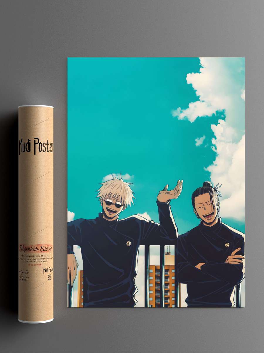 Gojo and Geto Anime Poster Çerçevesiz Yüksek Kalite Anime Duvar Poster