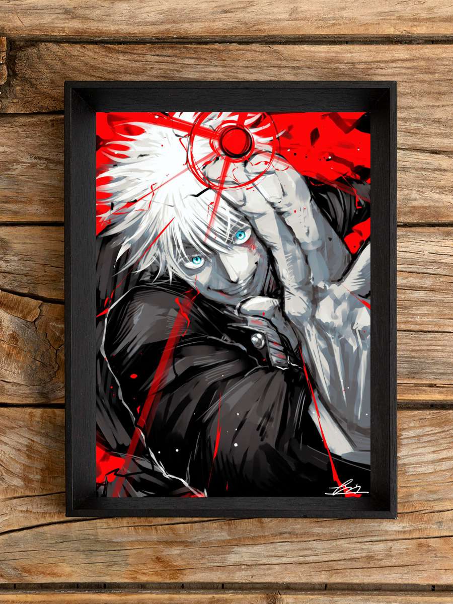 Gojo Satoru Blood Anime Poster Çerçevesiz Yüksek Kalite Anime Duvar Poster