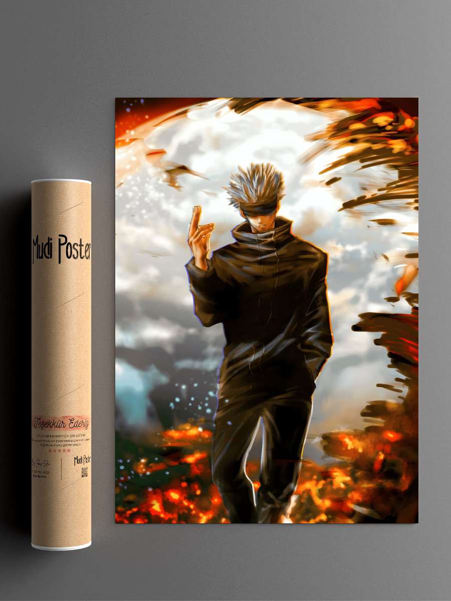 Gojo satoru jujutsu kaisen Anime Poster Çerçevesiz Yüksek Kalite Anime Duvar Poster