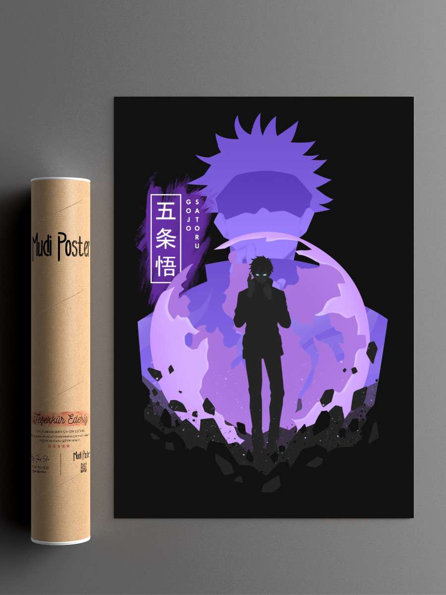 Gojo Satoru Anime Poster Çerçevesiz Yüksek Kalite Anime Duvar Poster
