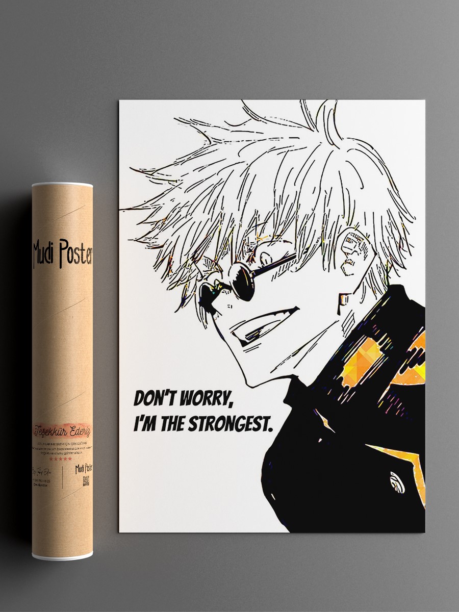 Gojo Satoru Anime Poster Çerçevesiz Yüksek Kalite Anime Duvar Poster