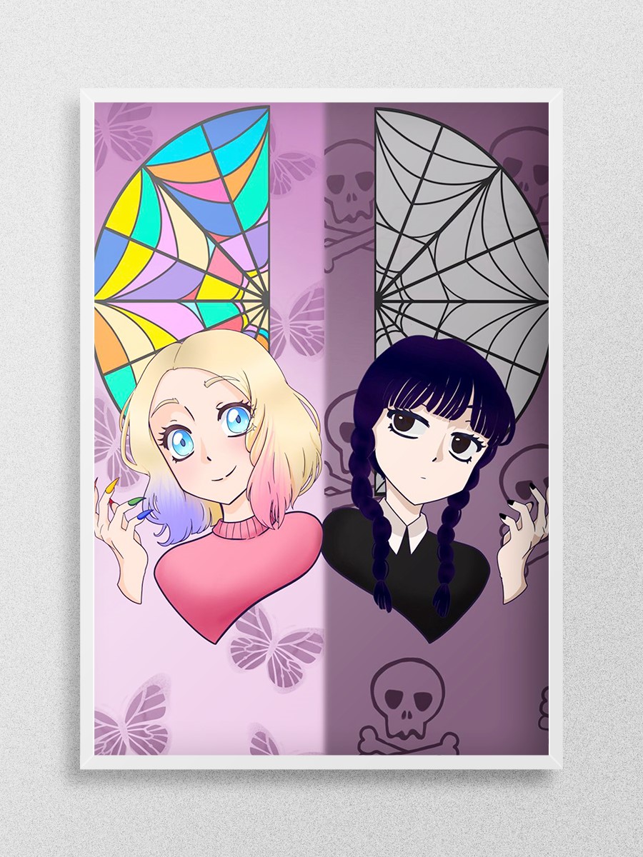 Goth and Pop Anime Poster Çerçevesiz Yüksek Kalite Anime Duvar Poster