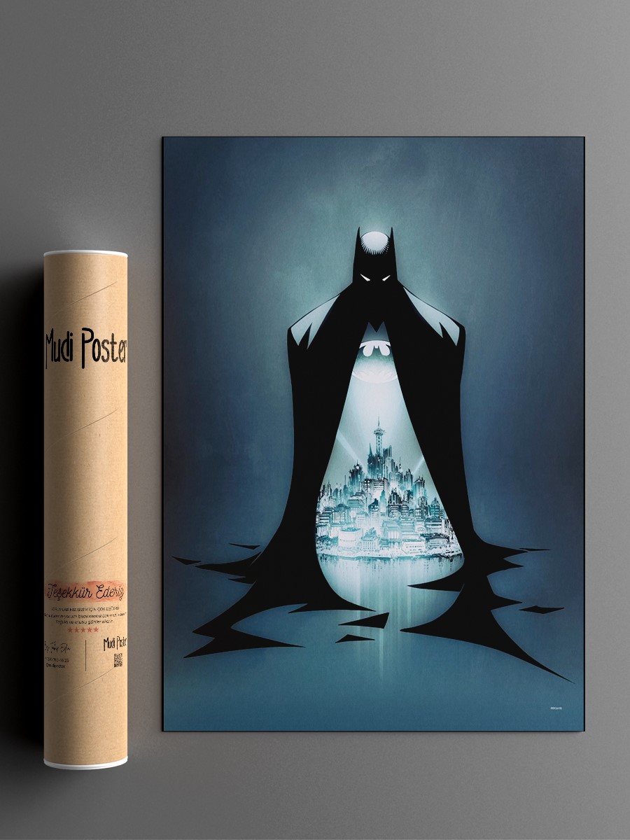 Gotham Protector by Greg Capullo Poster, Çerçevesiz Tv Film Poster
