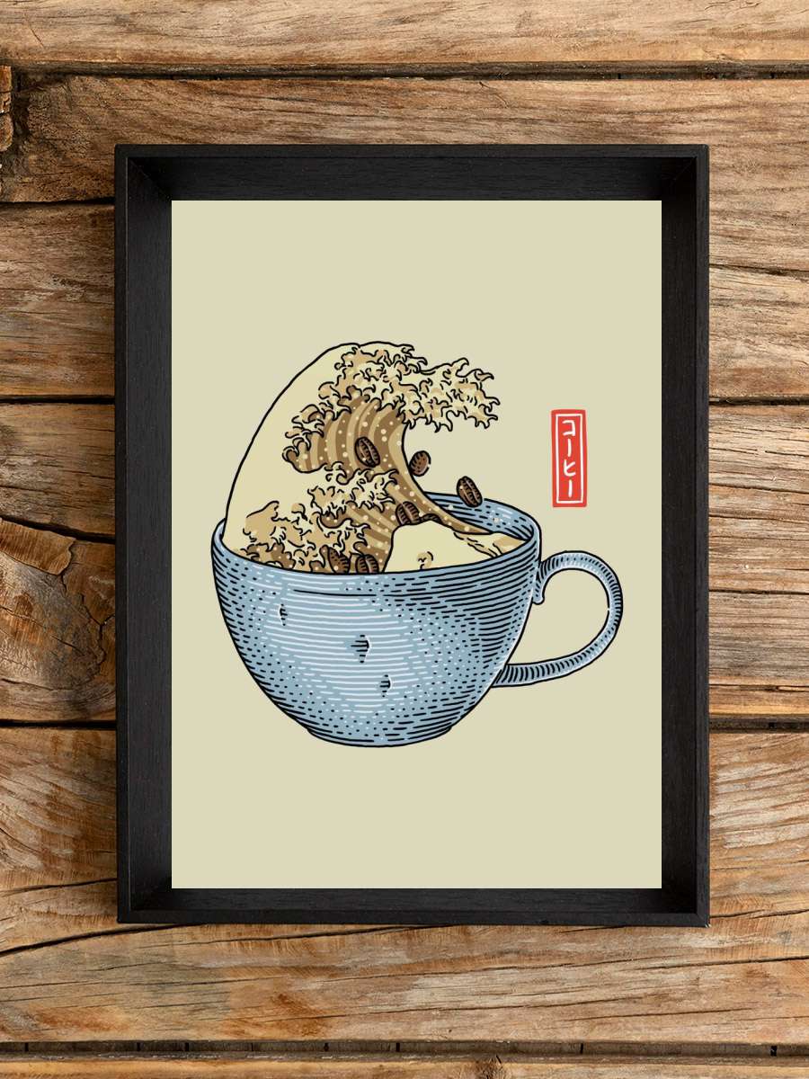 Great Wave of Coffee Anime Poster Çerçevesiz Yüksek Kalite Anime Duvar Poster