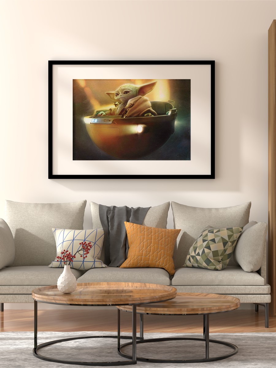 Grogu horizontal Poster, Çerçevesiz Tv Film Poster