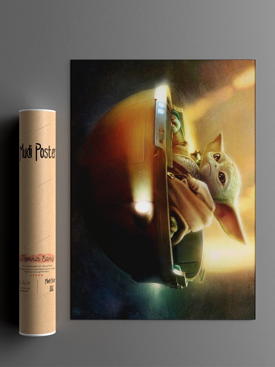 Grogu horizontal Poster, Çerçevesiz Tv Film Poster