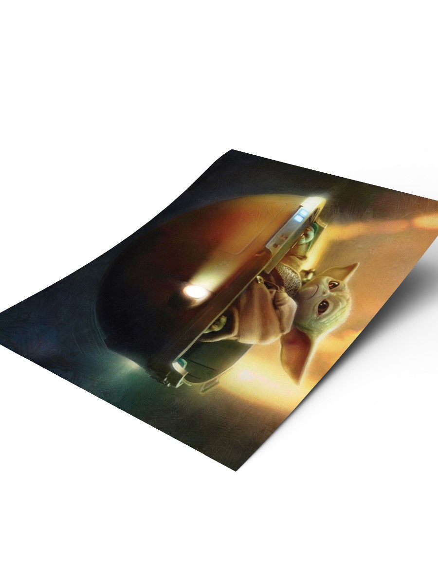 Grogu horizontal Poster, Çerçevesiz Tv Film Poster