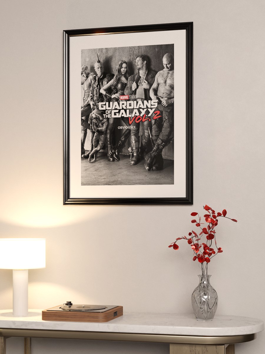 Guardians of the Galaxy vol. 2 Black and White Poster, Çerçevesiz Tv Film Poster