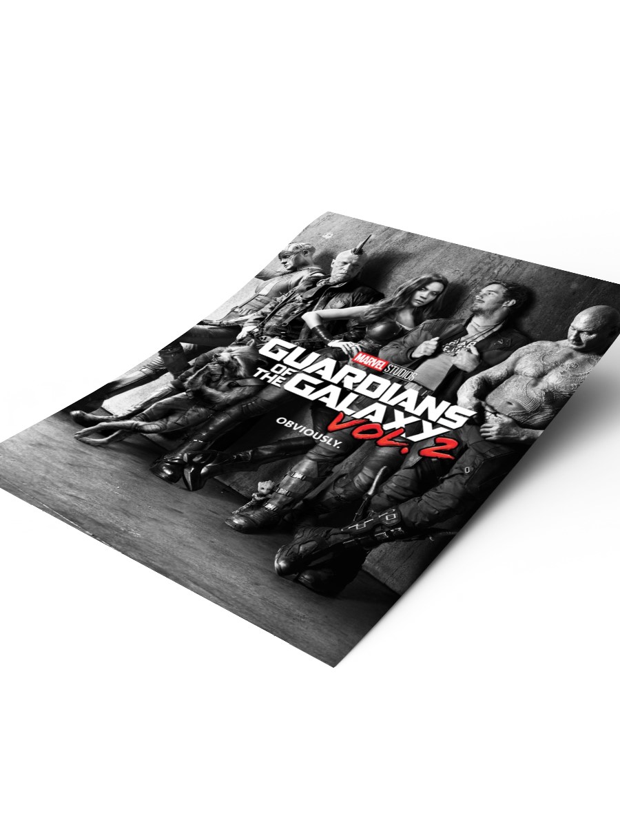 Guardians of the Galaxy vol. 2 Black and White Poster, Çerçevesiz Tv Film Poster
