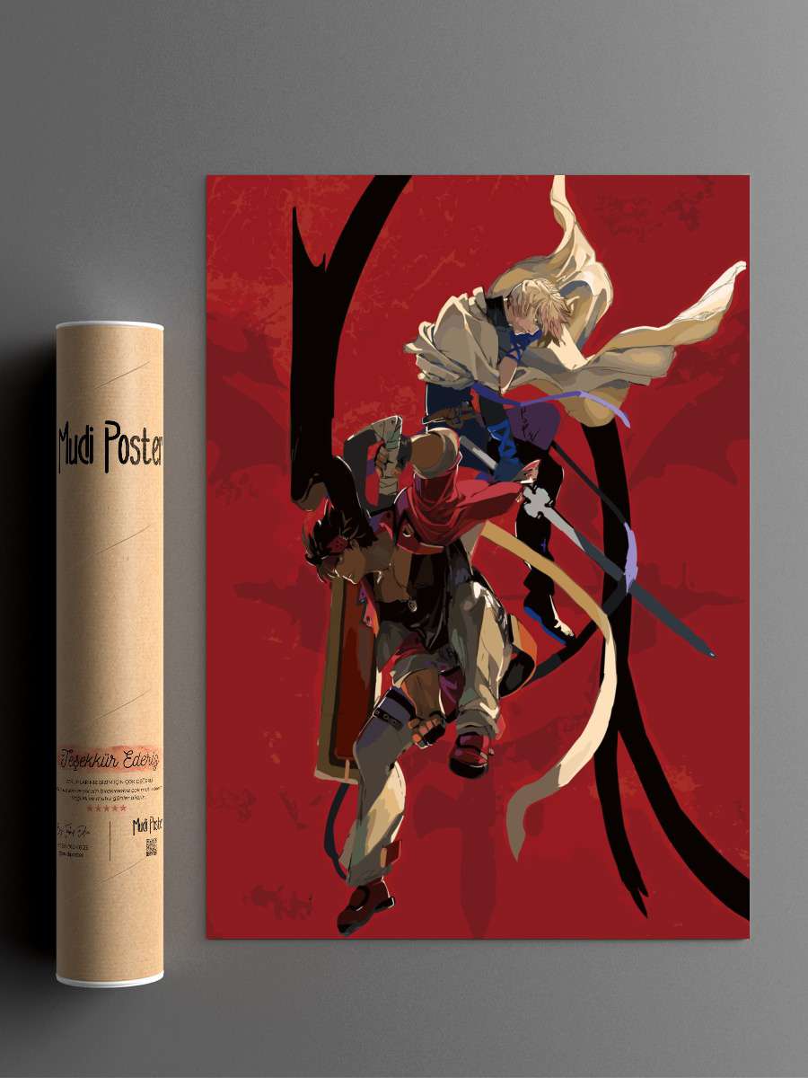 Guilty Gear Anime Poster Çerçevesiz Yüksek Kalite Anime Duvar Poster