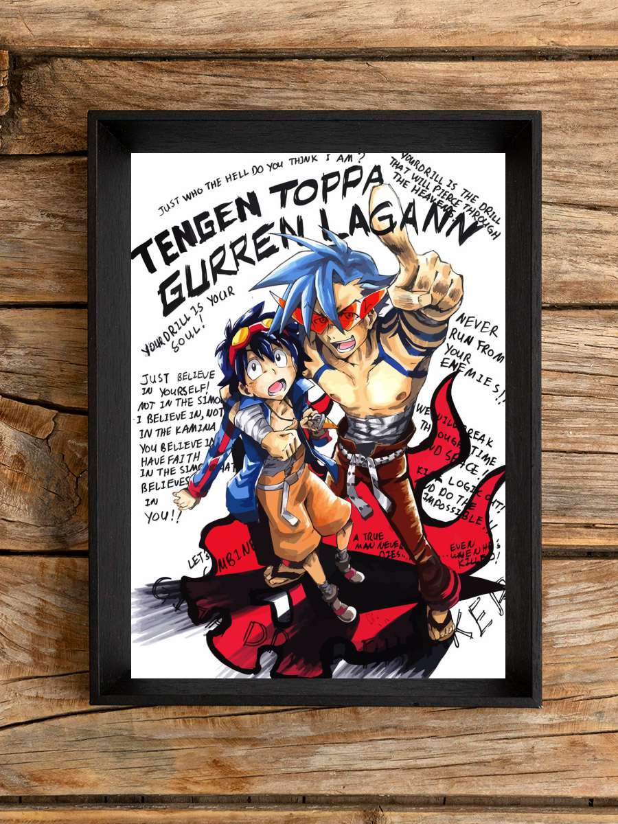 Gurren Lagann Art Anime Poster Çerçevesiz Yüksek Kalite Anime Duvar Poster