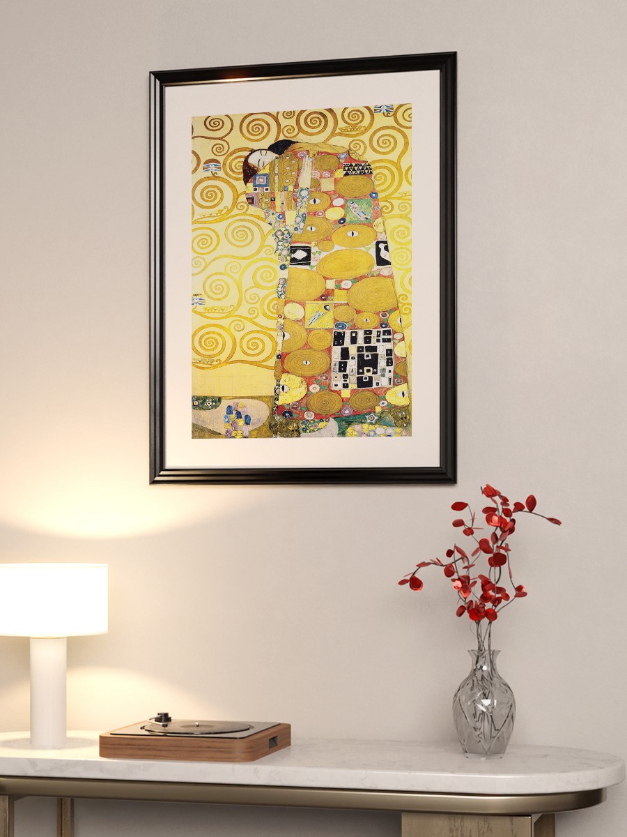 Gustav Klimt The Hug II Tablo Sanatsal Ünlü Ressam Poster Çerçevesiz Yüksek Kalite Poster
