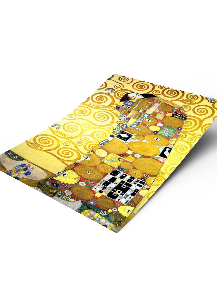 Gustav Klimt The Hug II Tablo Sanatsal Ünlü Ressam Poster Çerçevesiz Yüksek Kalite Poster