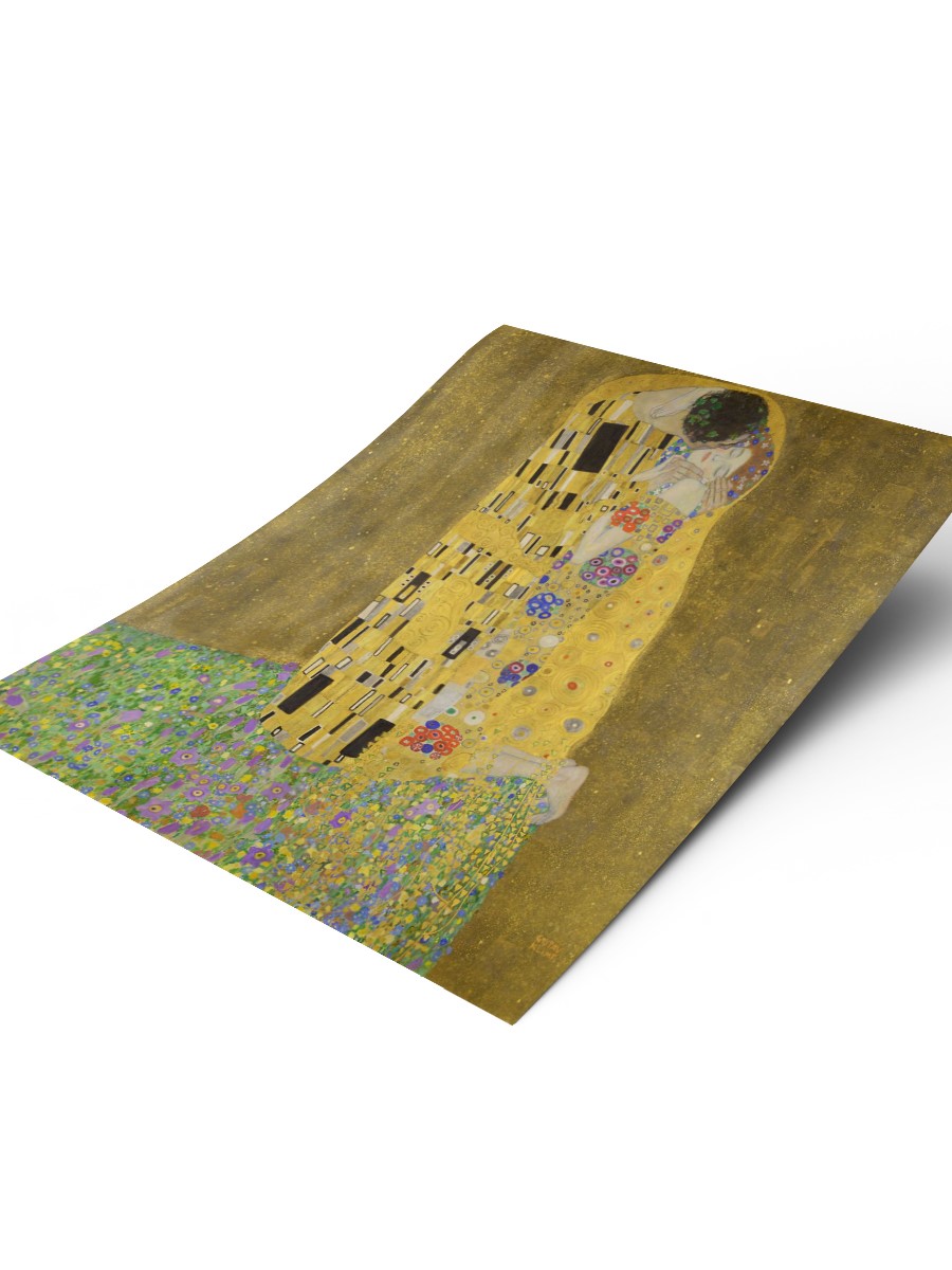 Gustav Klimt The Kiss Tablo Sanatsal Ünlü Ressam Poster Çerçevesiz Yüksek Kalite Poster