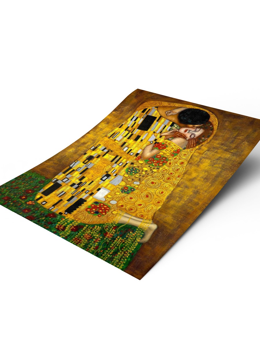 Gustav Klimt The Kiss Tablo Sanatsal Ünlü Ressam Poster Çerçevesiz Yüksek Kalite Poster