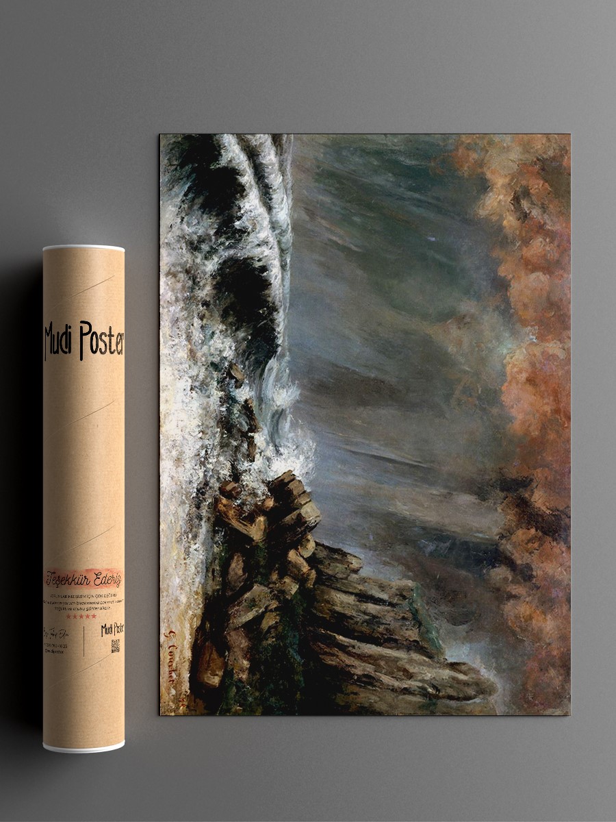 Gustave Courbet Marine Tablo Sanatsal Ünlü Ressam Poster Çerçevesiz Yüksek Kalite Poster