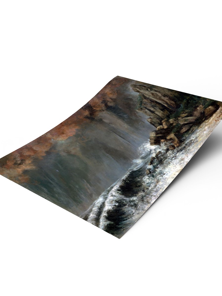 Gustave Courbet Marine Tablo Sanatsal Ünlü Ressam Poster Çerçevesiz Yüksek Kalite Poster