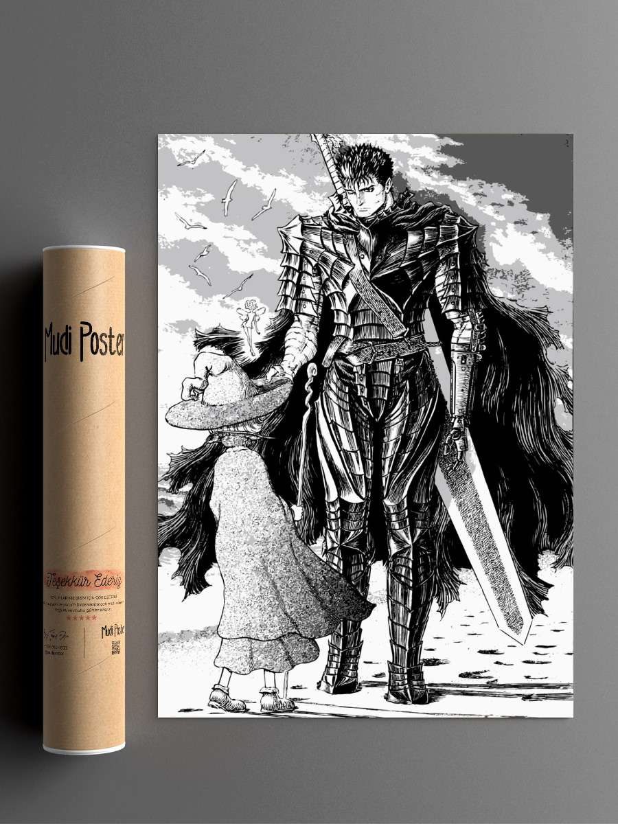 Guts and witch Anime Poster Çerçevesiz Yüksek Kalite Anime Duvar Poster