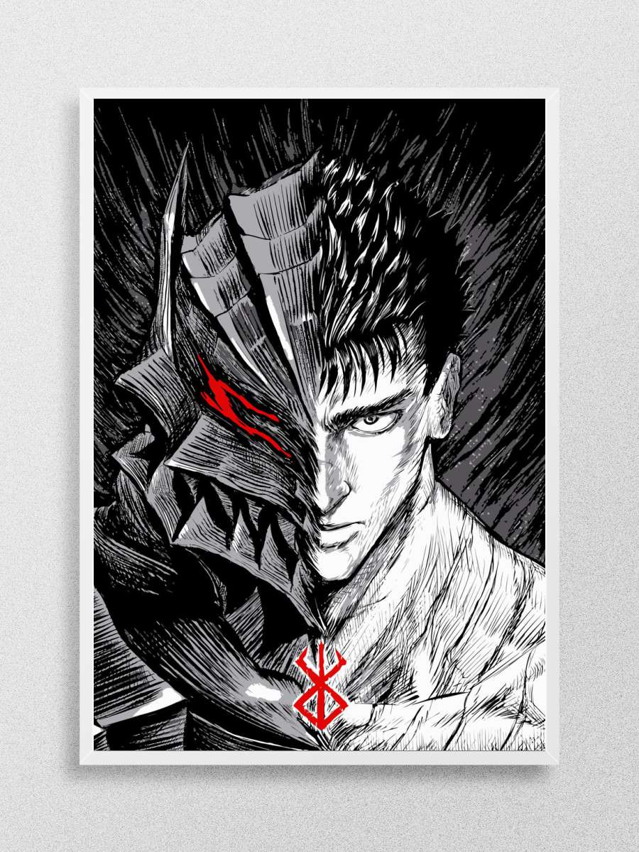 Guts Berserk Anime Poster Çerçevesiz Yüksek Kalite Anime Duvar Poster