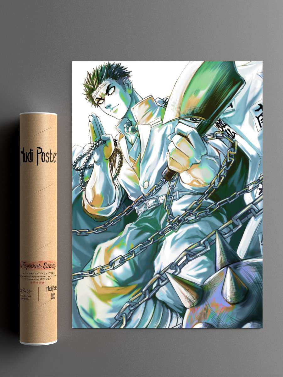 Gyomei Himejima kimetsu Anime Poster Çerçevesiz Yüksek Kalite Anime Duvar Poster