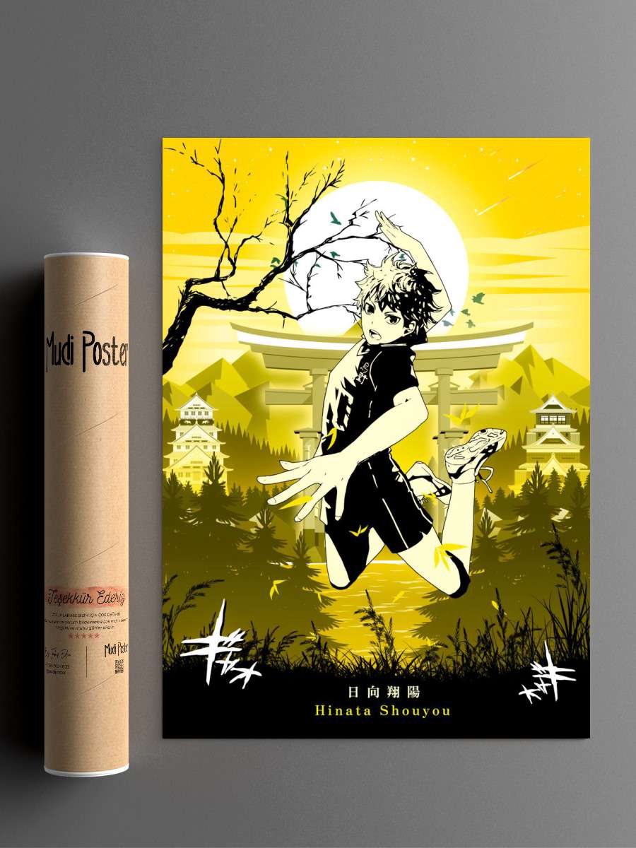 Haikyuu Hinata Shouyou Anime Poster Çerçevesiz Yüksek Kalite Anime Duvar Poster