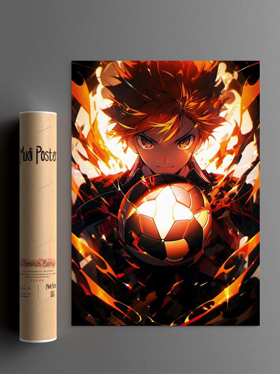 Haikyuu Hinata Shoyo Anime Poster Çerçevesiz Yüksek Kalite Anime Duvar Poster