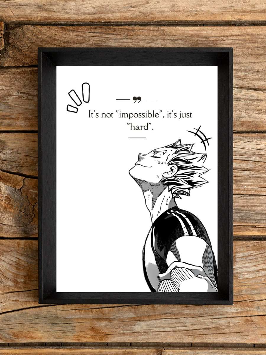 Haikyuu Quotes Anime Poster Çerçevesiz Yüksek Kalite Anime Duvar Poster
