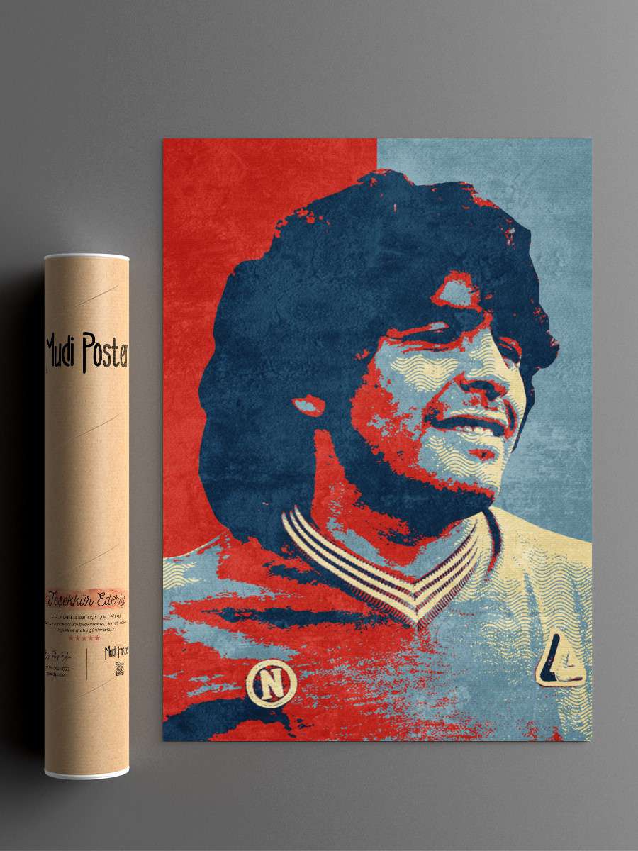 HandGod Futbol Poster Çerçevesiz Yüksek Kalite Futbolcu Duvar Poster