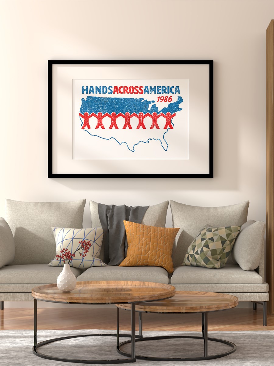 Hands Across America Poster, Çerçevesiz Tv Film Poster