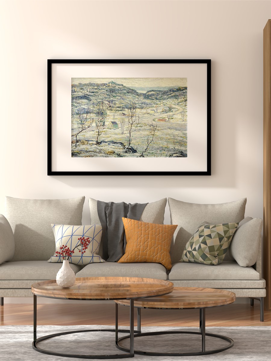 Harlem Valley in Winter Tablo Sanatsal Ünlü Ressam Poster Çerçevesiz Yüksek Kalite Poster