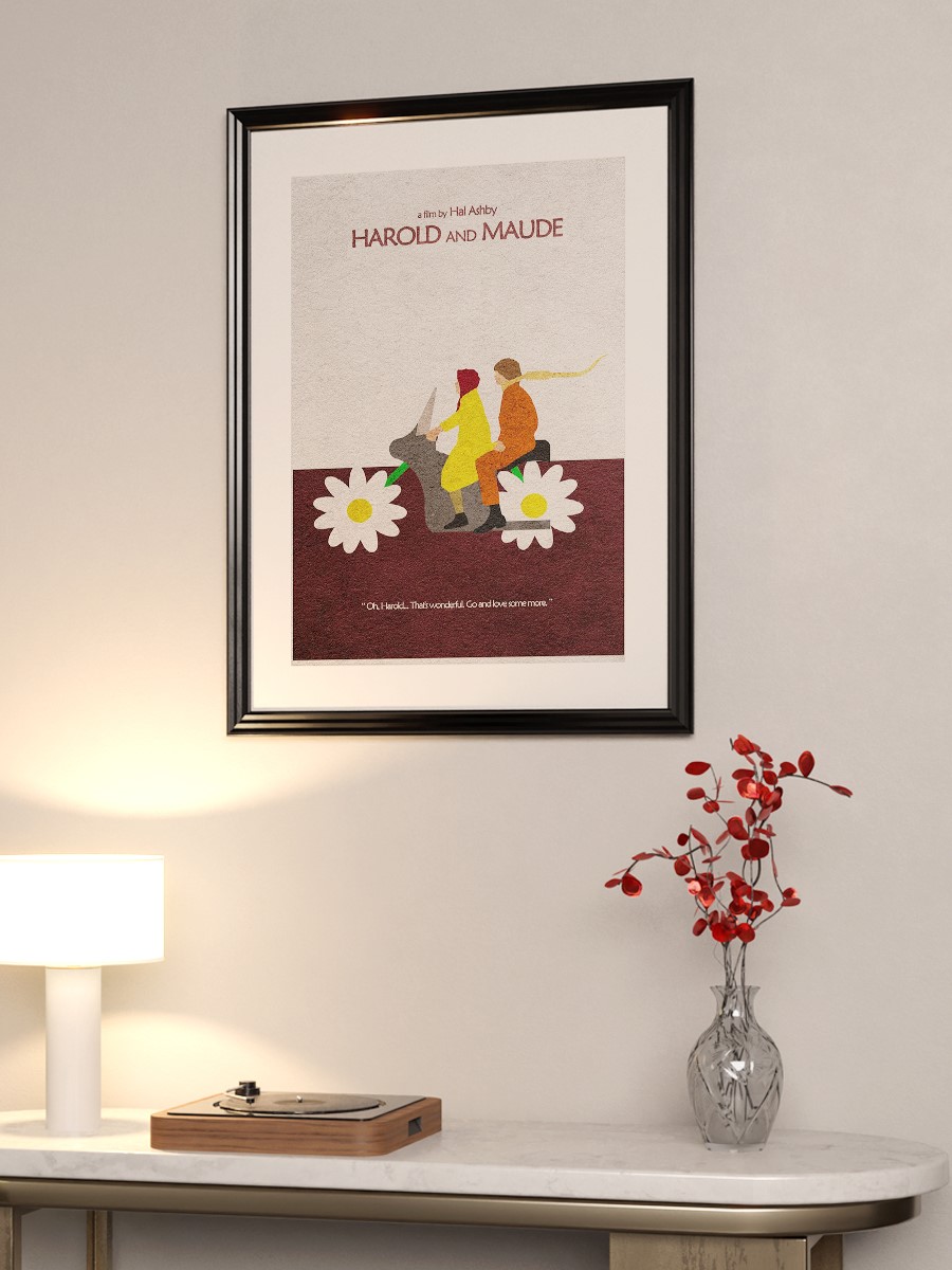 Harold and Maude Minimal Poster, Çerçevesiz Tv Film Poster