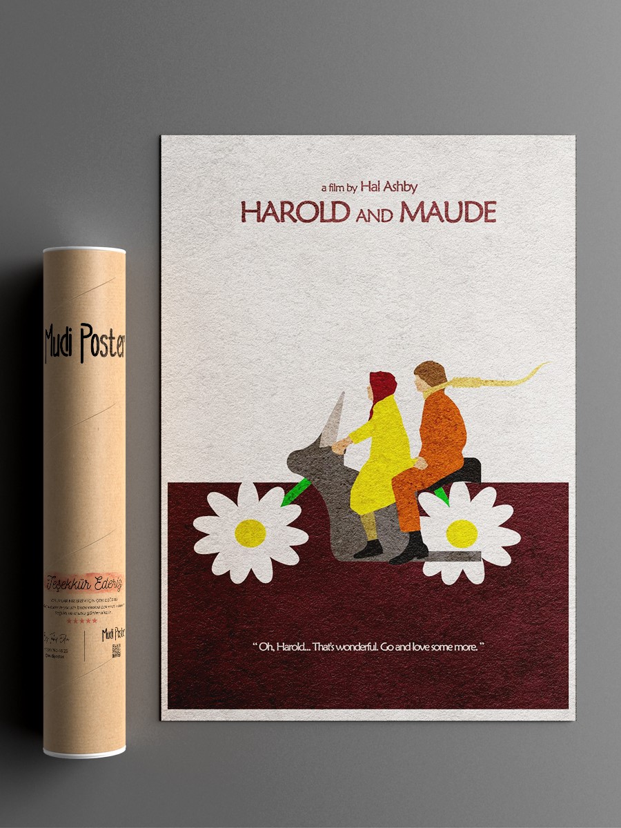 Harold and Maude Minimal Poster, Çerçevesiz Tv Film Poster