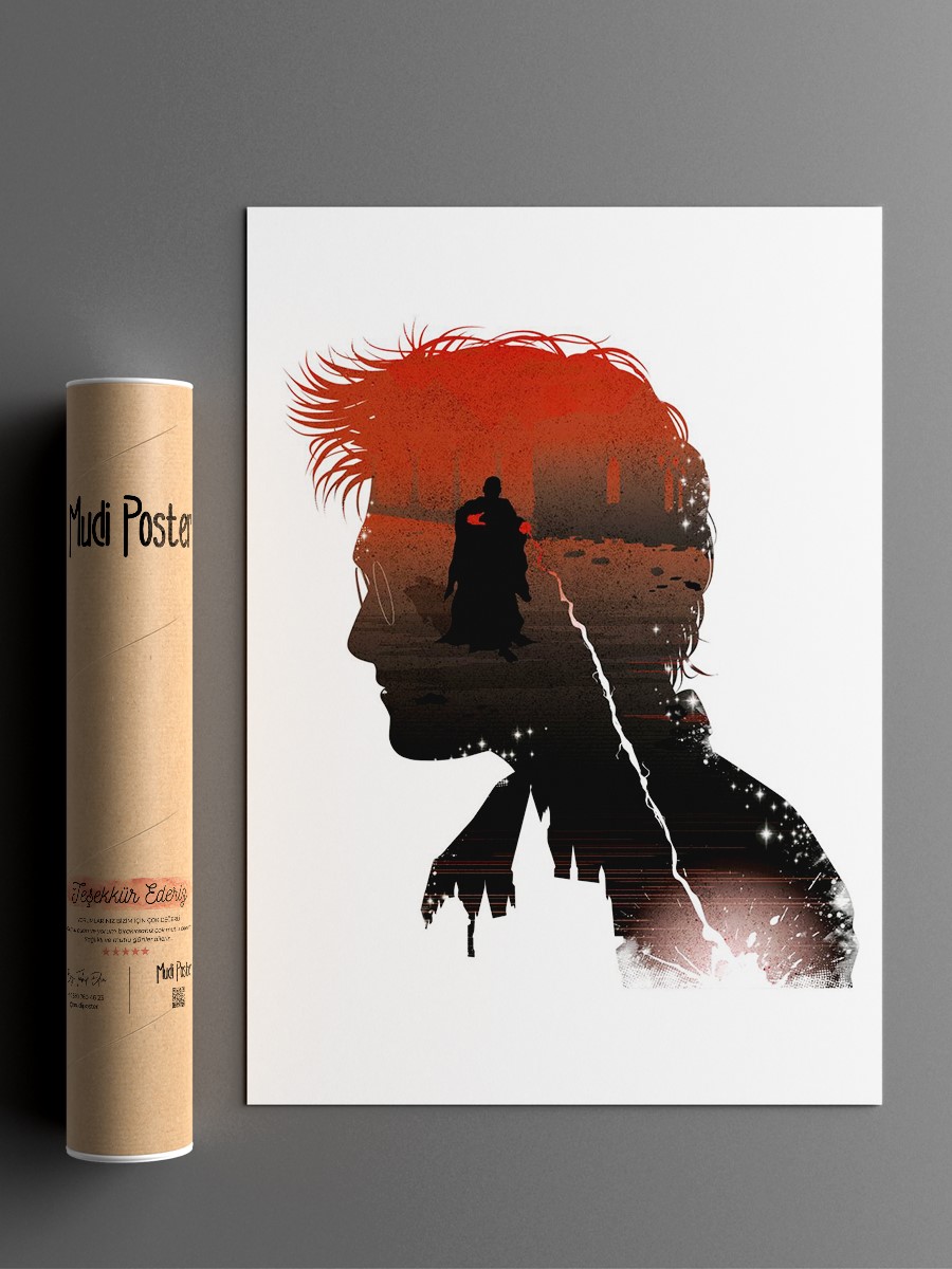 Harry Silhouette Poster, Çerçevesiz Tv Film Poster
