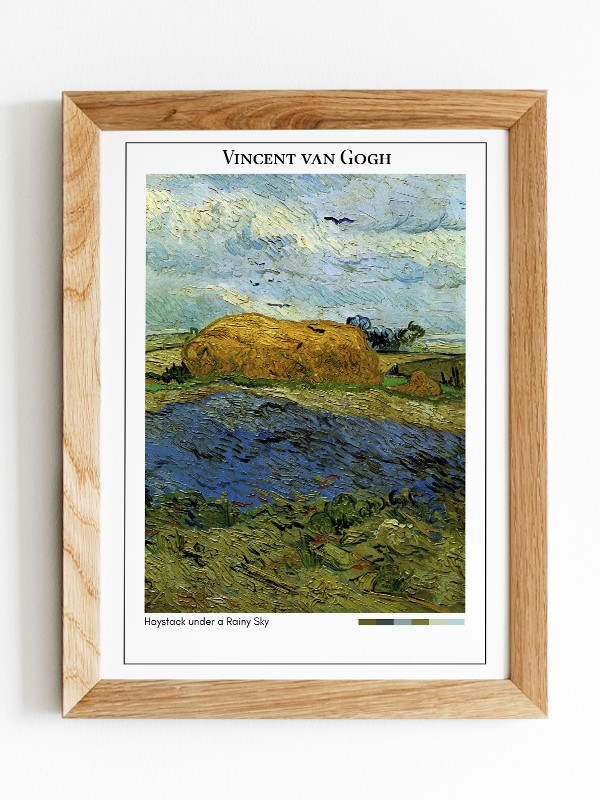 Vincent van Gogh Haystack under a Rainy Sky Poster