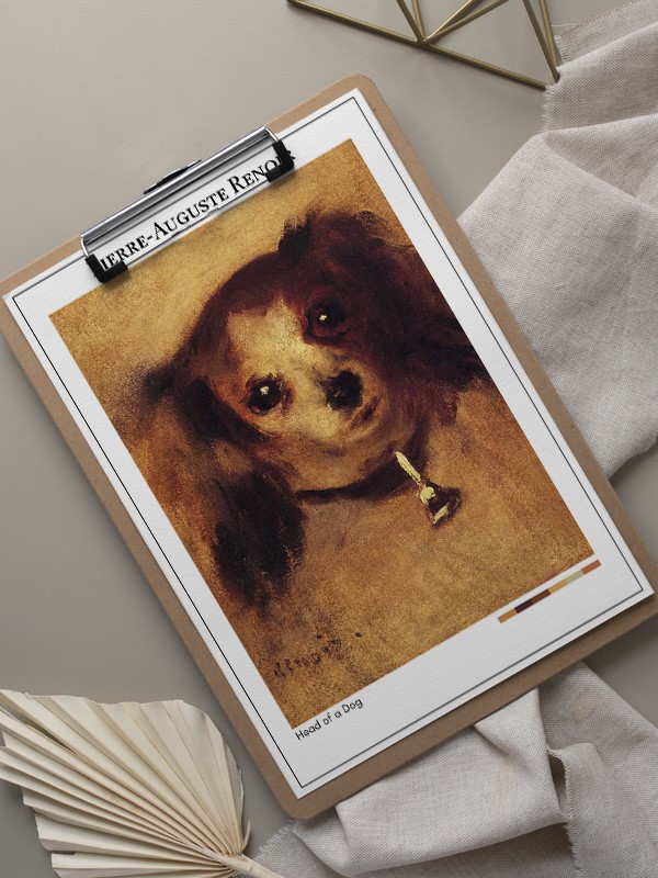 Pierre-Auguste Renoir Head of a Dog Poster